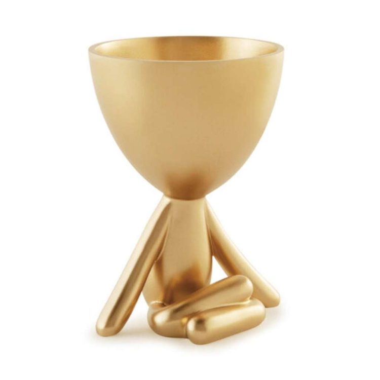Vaso Dourado Em Poliresina