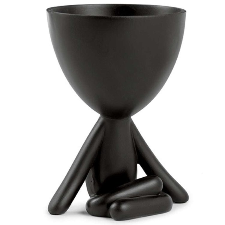 Vaso Em Poliresina Preto