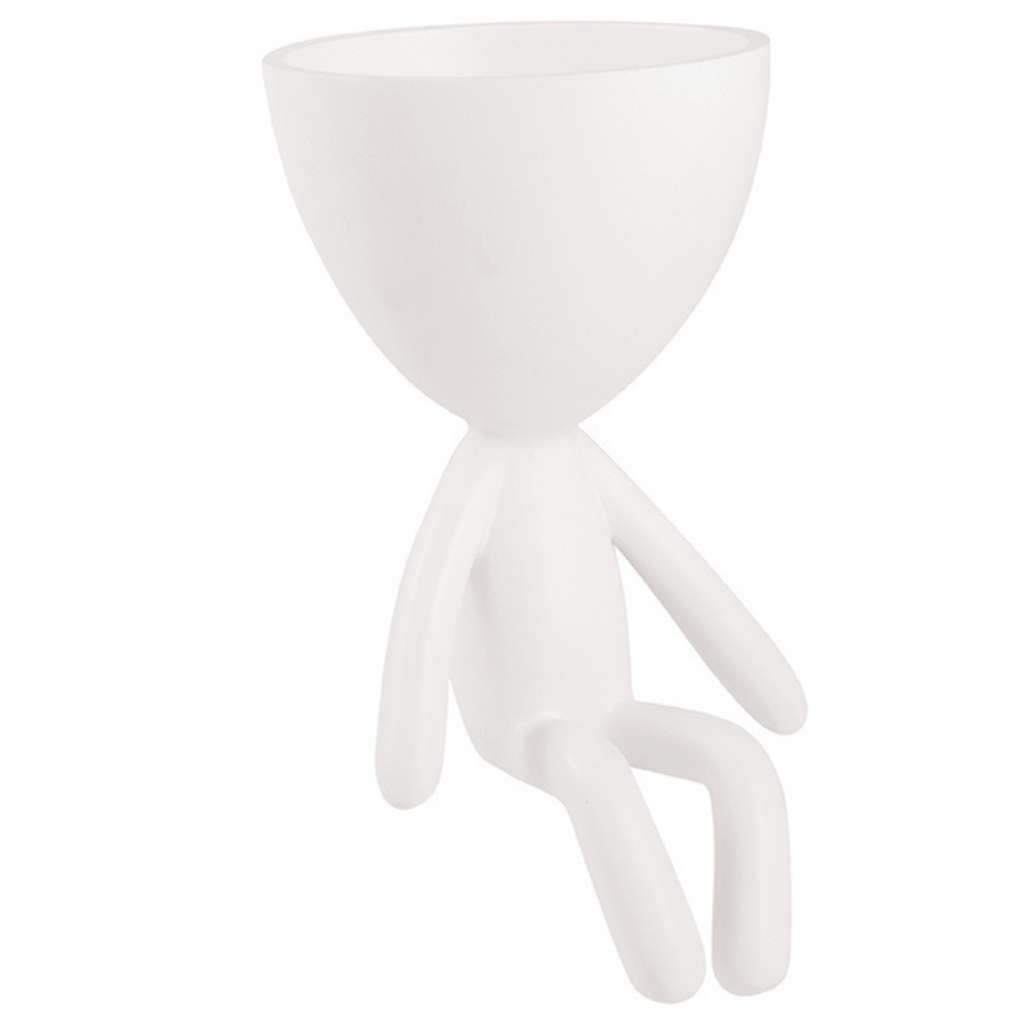 Vaso Em Poliresina Branco Sentado Na Beira Vaso Em Poliresina Branco Sentado Na Beira