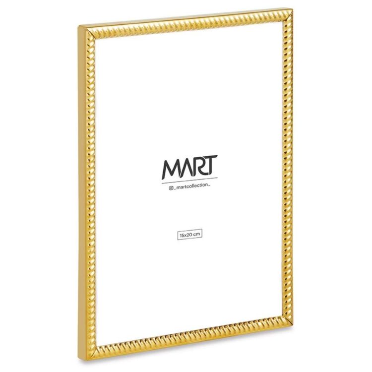 Porta-Retrato Dourado Em Metal - 15X20