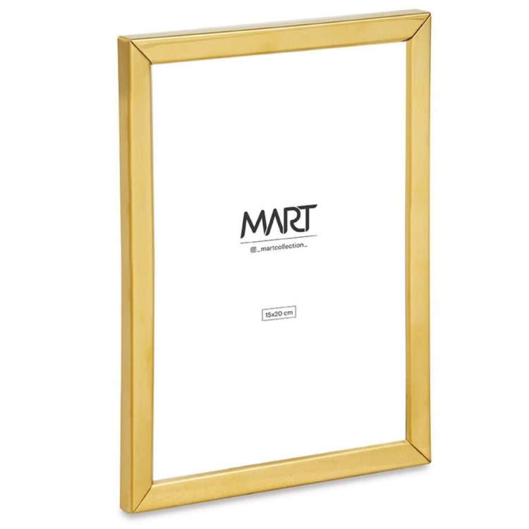 Porta-Retrato Dourado Em Metal - 15X20