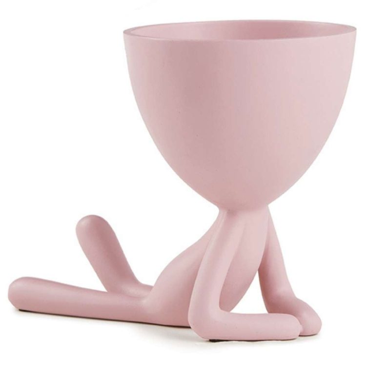 Vaso Em Poliresina Rosa Deitado