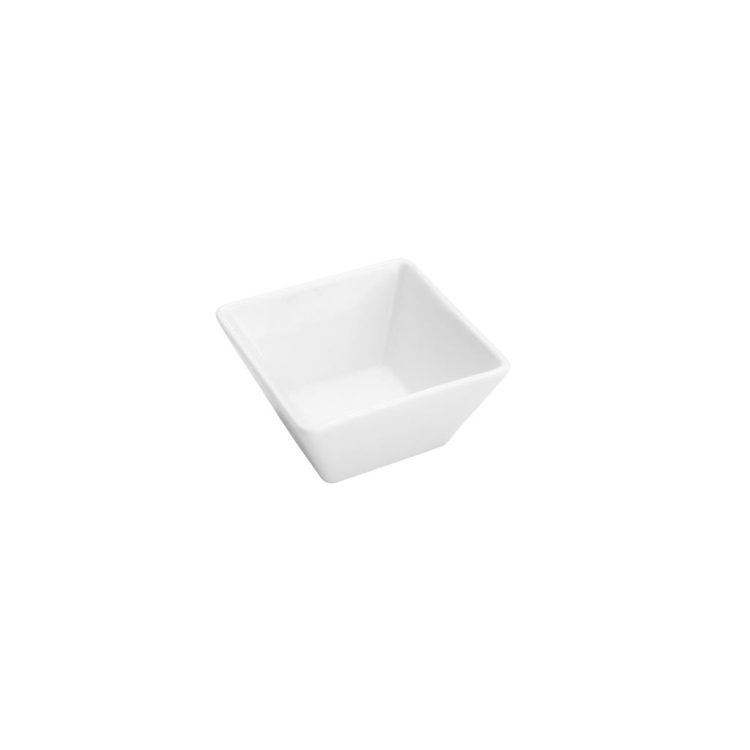 Cj 4 Petisqueiras Porcelana Clean Branco 7X7X4Cm