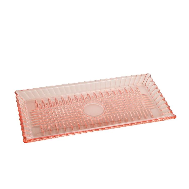 Travessa Cristal De Chumbo Queen Rosa 34X17X3Cm
