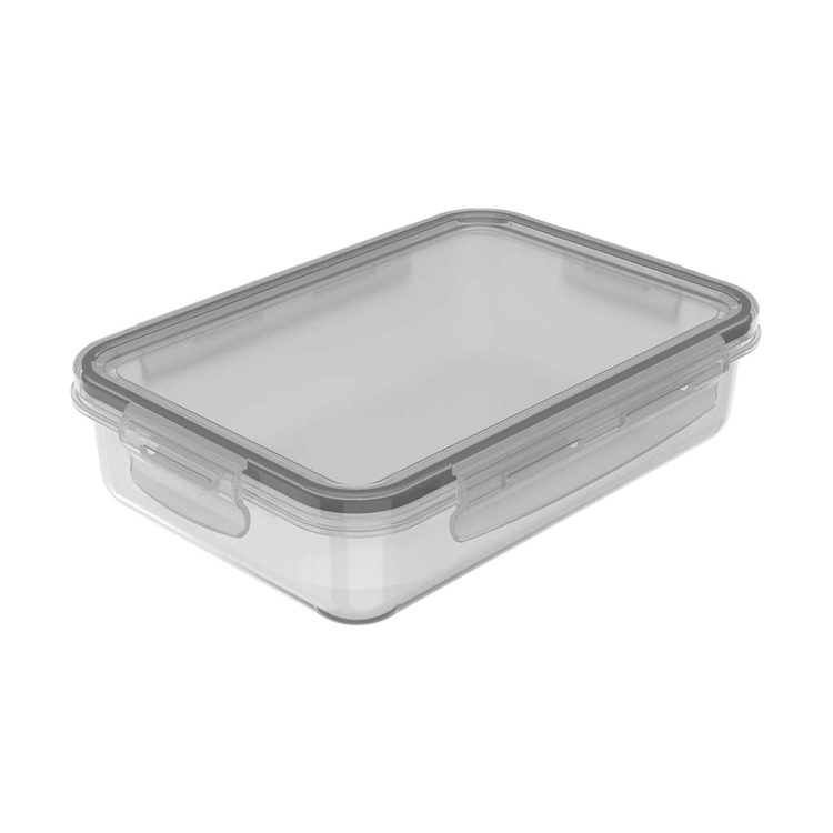 Pote Click Retangular 870ml - Natural