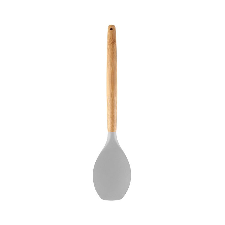 Colher Bambu com Silicone Off-White - YOI