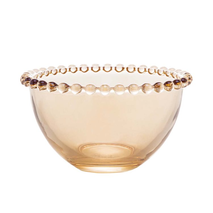 Conjunto 4 Bowls Cristal Pearl Ambar 14x8cm