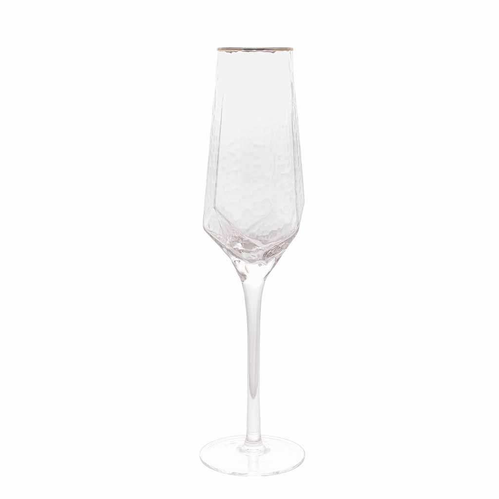 Conjunto 2 Taças de Cristal de Chumbo para Champanhe com Borda Dourada TAJ 300ml Conjunto 2 Taças de Cristal de Chumbo para Champanhe com Borda Dourada TAJ 300ml - Imagem 2