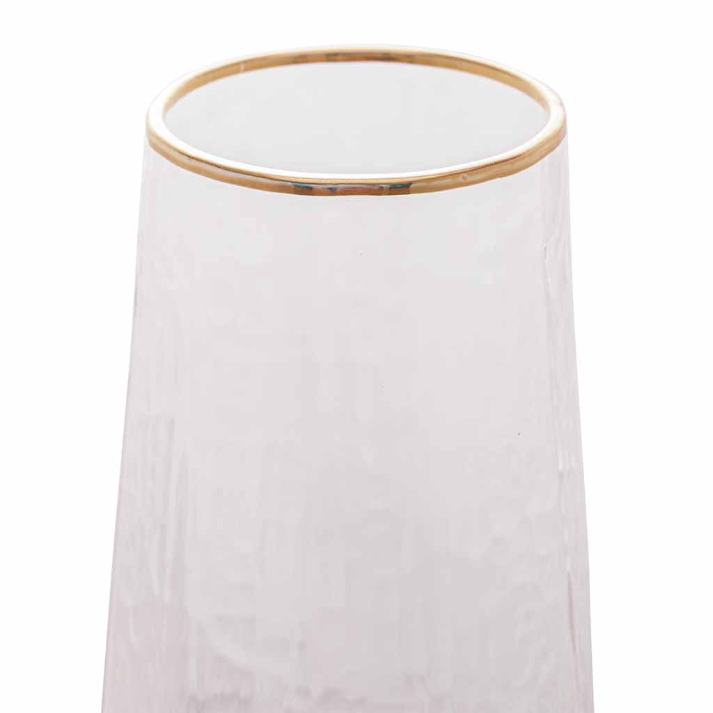 Conjunto 2 Taças de Cristal de Chumbo para Champanhe com Borda Dourada TAJ 300ml Conjunto 2 Taças de Cristal de Chumbo para Champanhe com Borda Dourada TAJ 300ml - Imagem 3