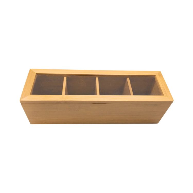 Caixa Decorativa De Bambu 4 Nichos - Oikos Natural