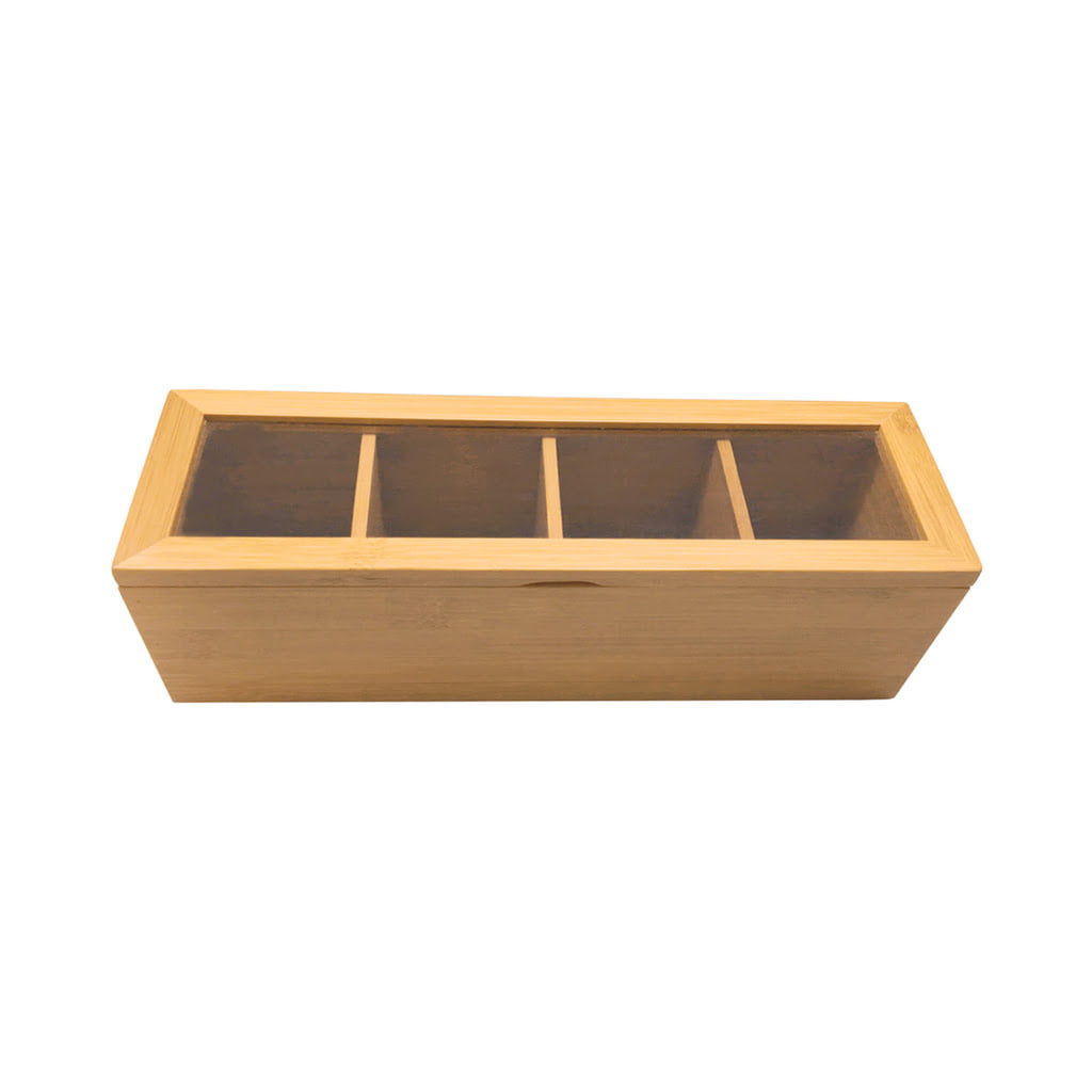 Caixa Decorativa De Bambu 4 Nichos - Oikos Natural Caixa Decorativa De Bambu 4 Nichos - Oikos Natural
