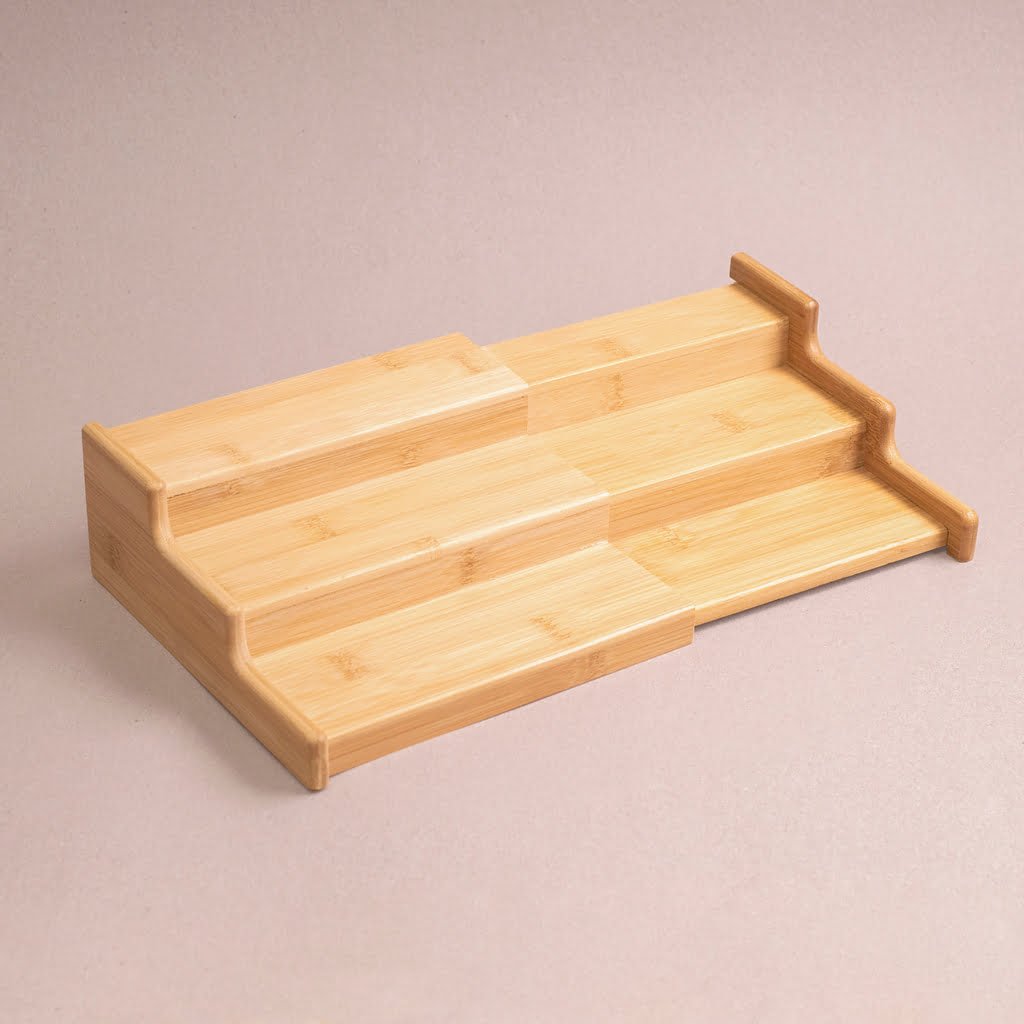 Rack Organizador Extensível De Bambu - Oikos Natural Rack Organizador Extensível De Bambu - Oikos Natural - Imagem 5