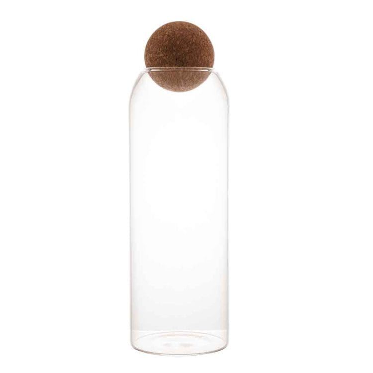 Pote de Vidro Borossilicato Resistente a Calor com tampa Esfera Rolha Clean 1,3L - LYOR