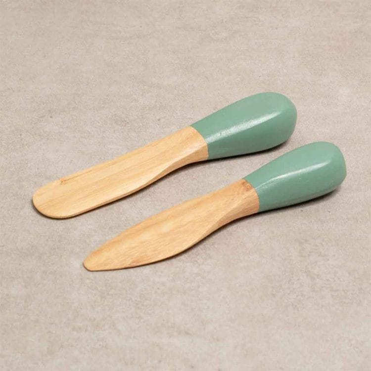 Jogo para Antepasto de Bambu - 2pcs - Verde Salvia - OIKOS