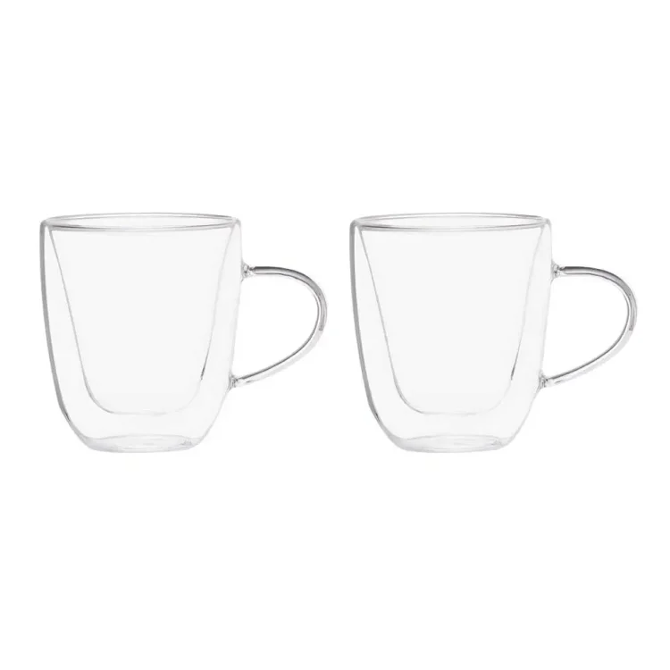 Conjunto 2 Xicaras Chá Borossilicato 200ML - Parede Dupla