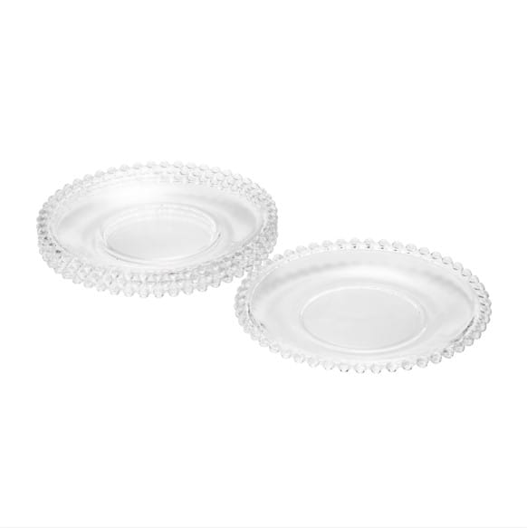 Conjunto 4 Pratos Cristal de Chumbo Pearl 20cm