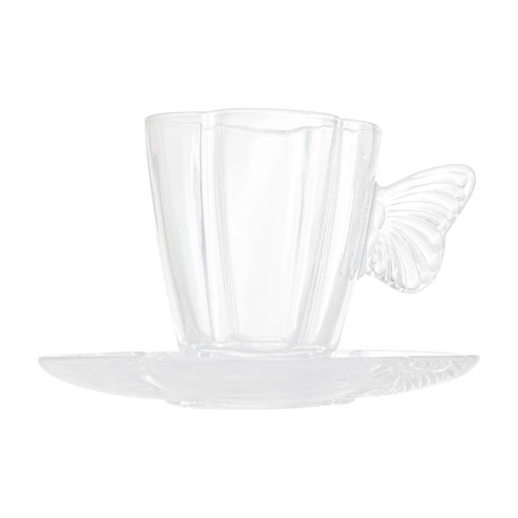 Cj 4 Xícaras com Pires Butterfly 80ML