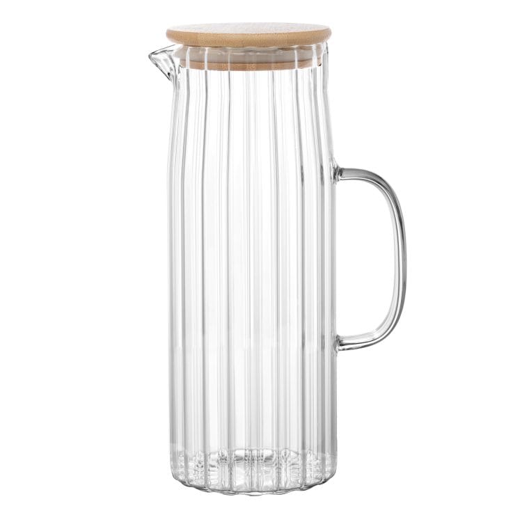 Jarra de vidro com tampa de bambu 1,1L - Wolff