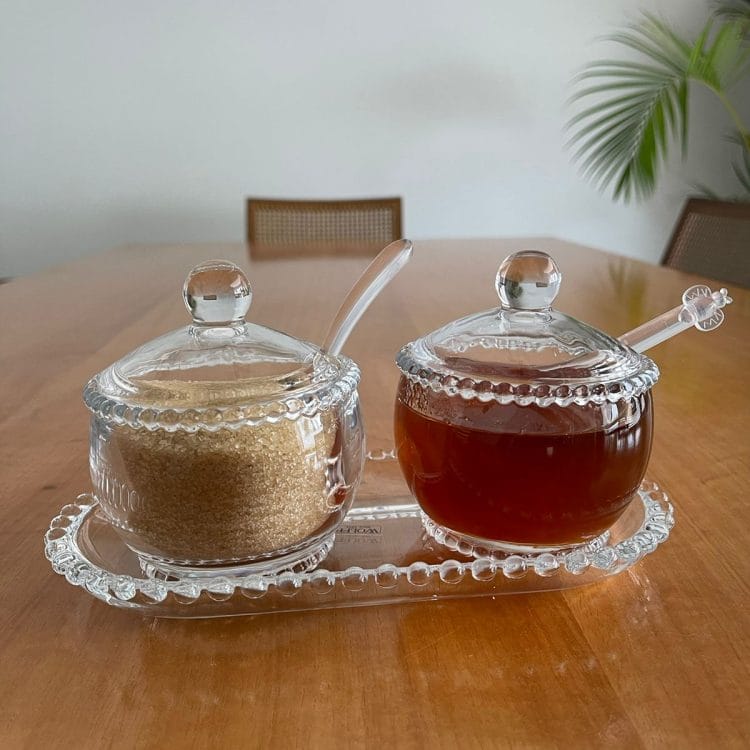 Kit Pearl - Meleira Açucareiro e Travessa