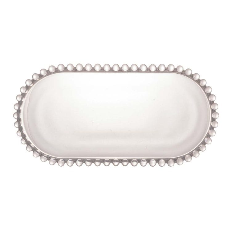 Travessa Cristal de Chumbo Oval Pearl 24x12x2cm