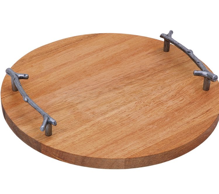 Bandeja Redonda Acácia 26cm Twig