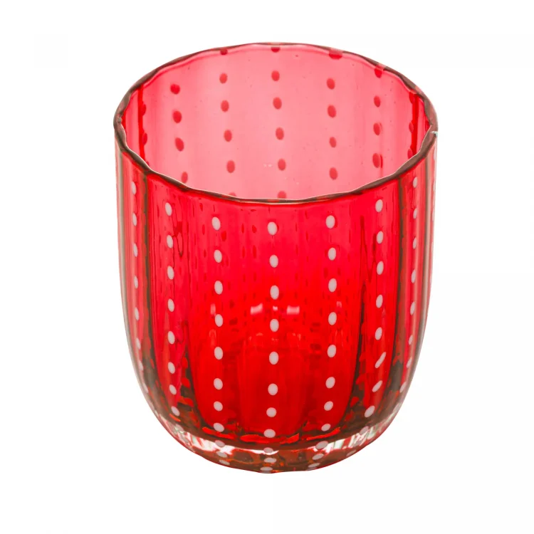 CJ 2 Copos de Vidro Orquídea Vermelho 300ML - Wolff