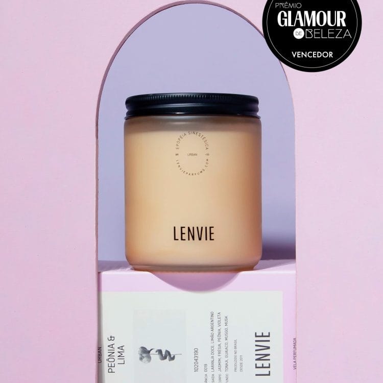 Vela Perfumada Peônia e Lima 190g - Lenvie